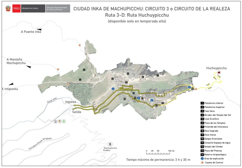 MACHU PICCHU CIRCUITS AND VISITING ROUTES