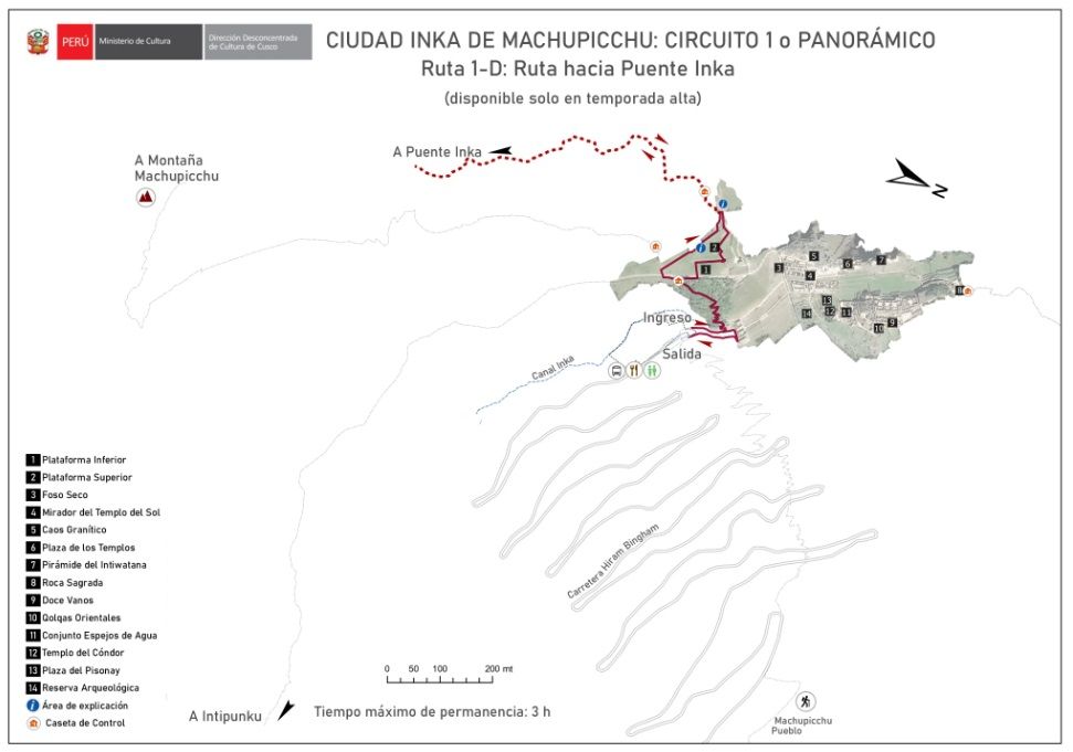 MACHU PICCHU CIRCUITS AND VISITING ROUTES