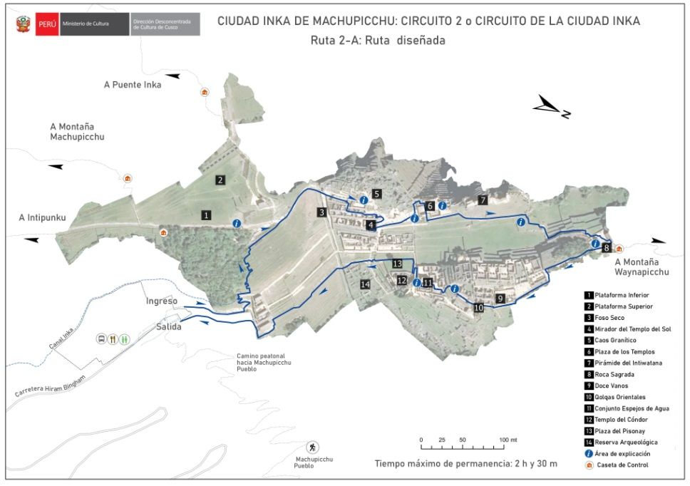 MACHU PICCHU CIRCUITS AND VISITING ROUTES