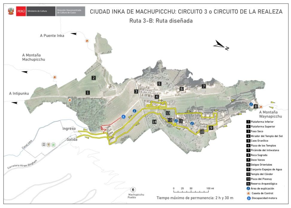 MACHU PICCHU CIRCUITS AND VISITING ROUTES