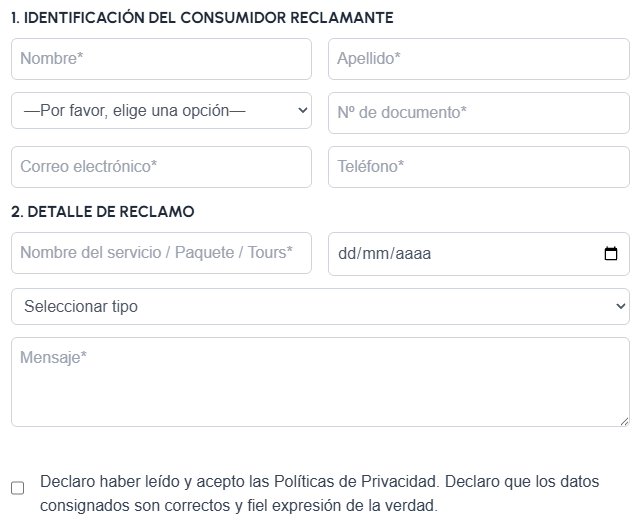 delight travel peru complaints book